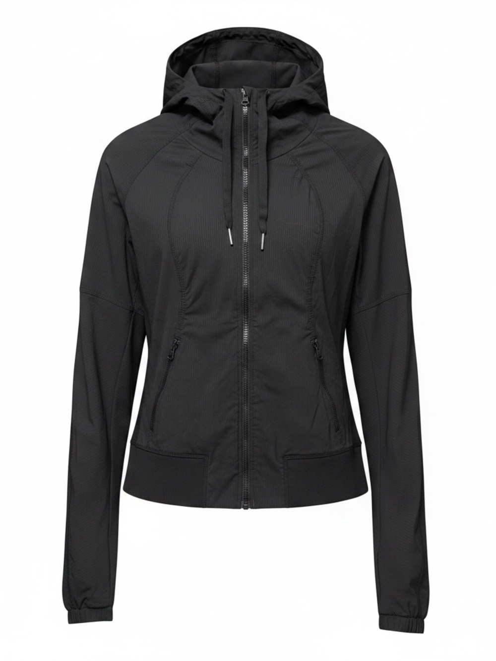Lululemon dance studio Women's Black Hooded Zip-Up Jacket 8